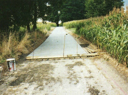 Réalisation d'un joint transversal de construction.